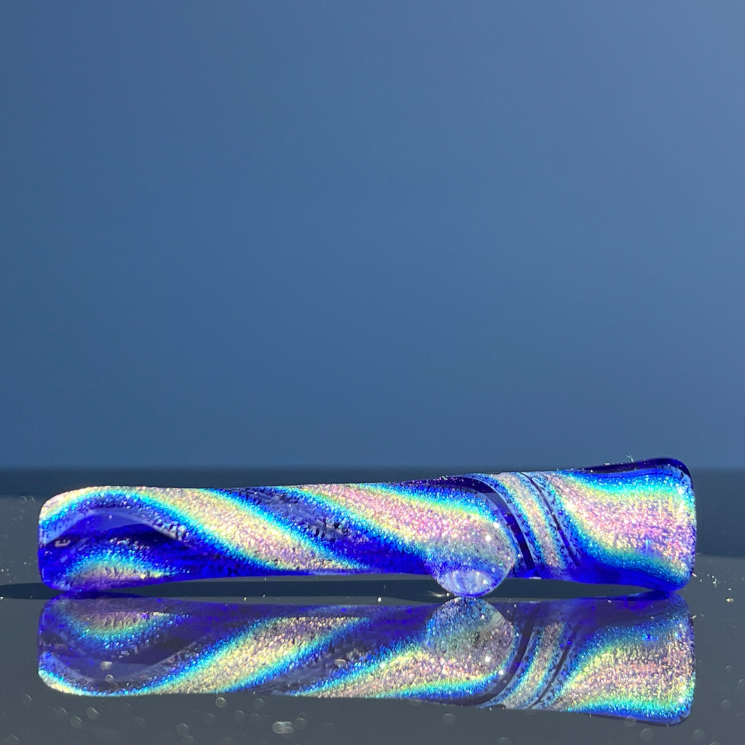 Lapis Lazuli Dichro Chillum Glass Pipe Jellyfish Glass