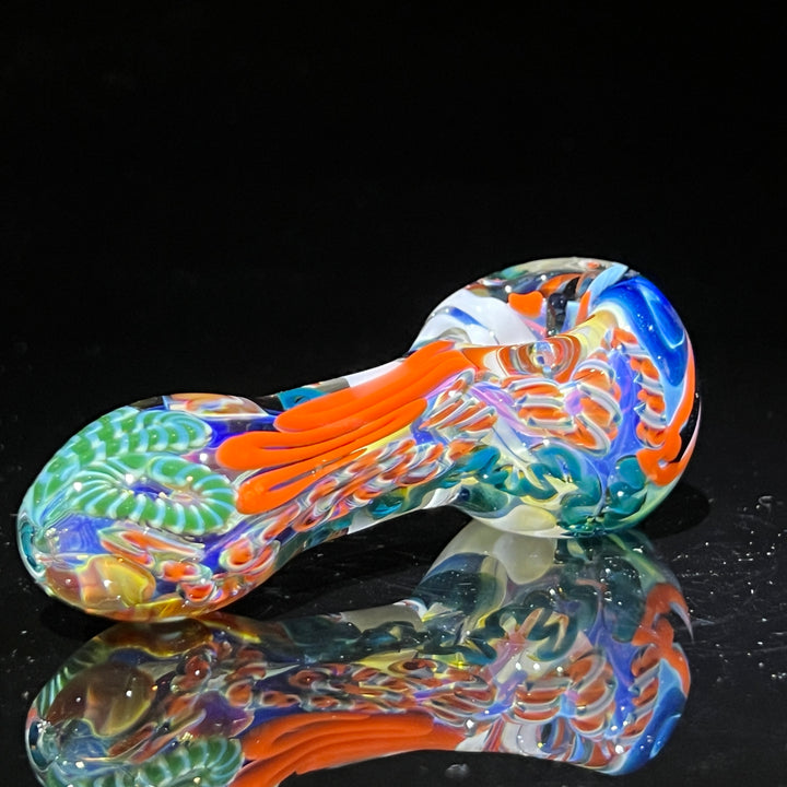 Color Inside Out Spoon Glass Pipe Tiny Mike   