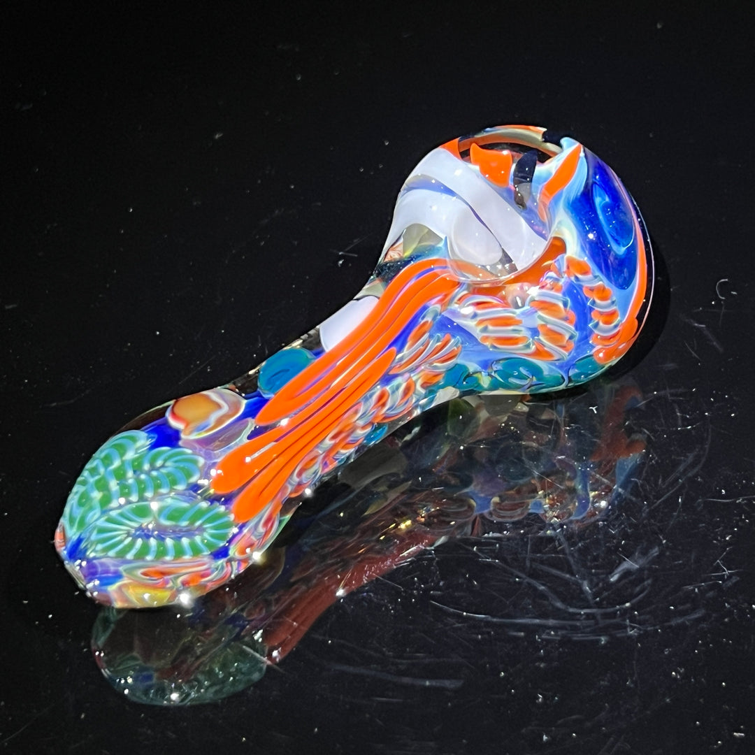 Color Inside Out Spoon Glass Pipe Tiny Mike   