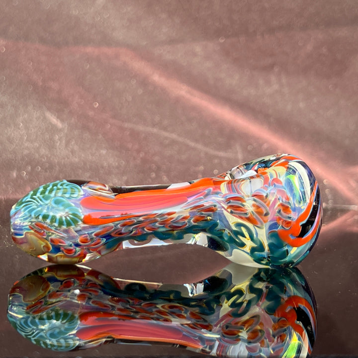 Color Inside Out Spoon Glass Pipe Tiny Mike   