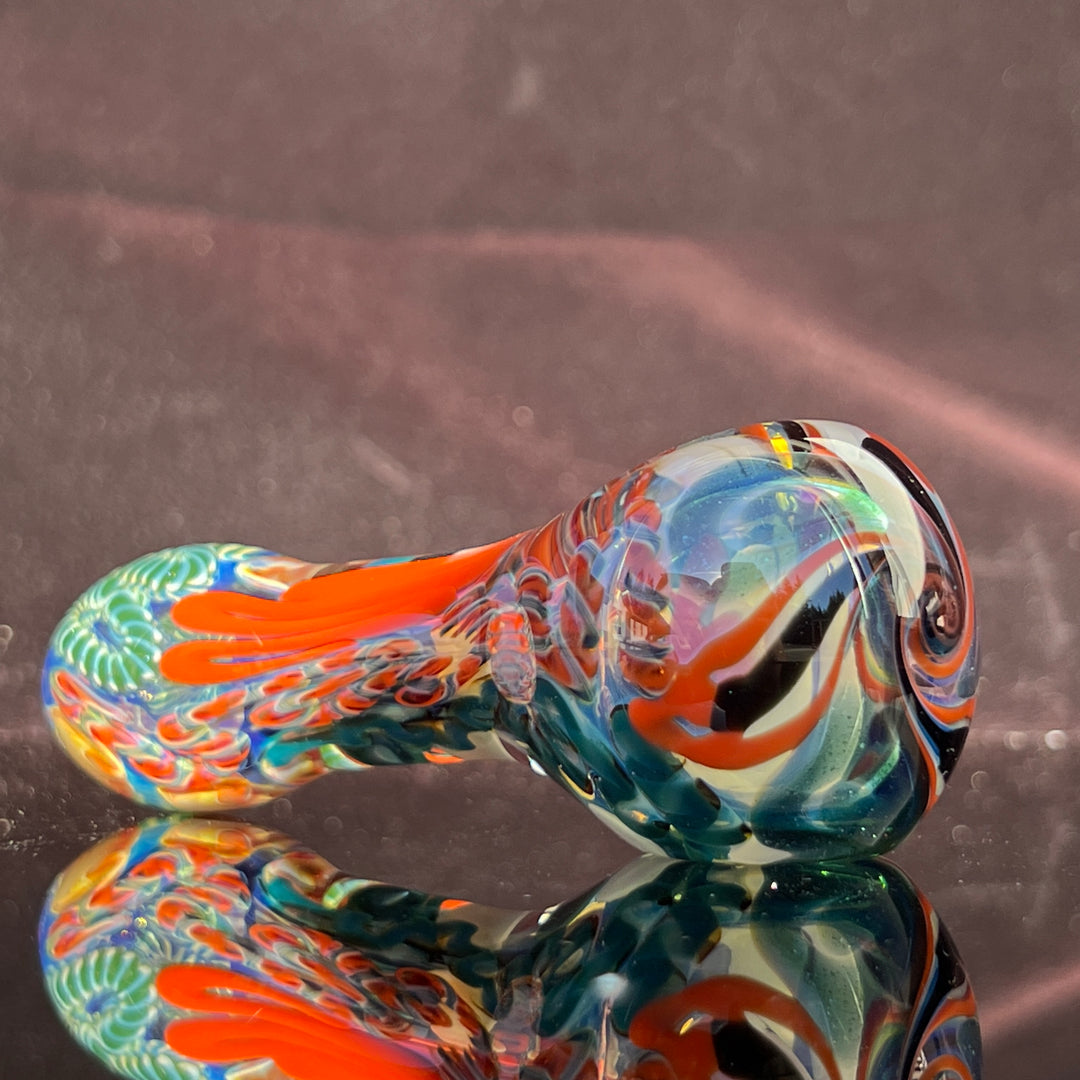 Color Inside Out Spoon Glass Pipe Tiny Mike   