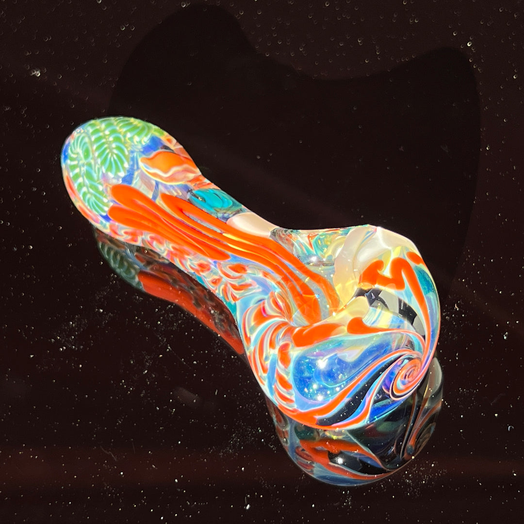 Color Inside Out Spoon Glass Pipe Tiny Mike   