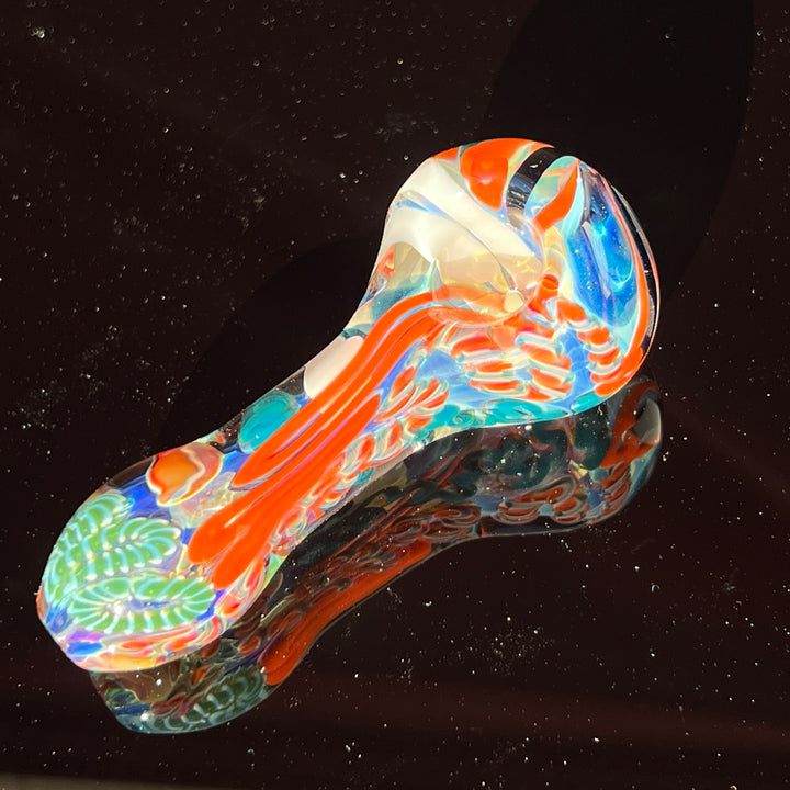 Color Inside Out Spoon Glass Pipe Tiny Mike   