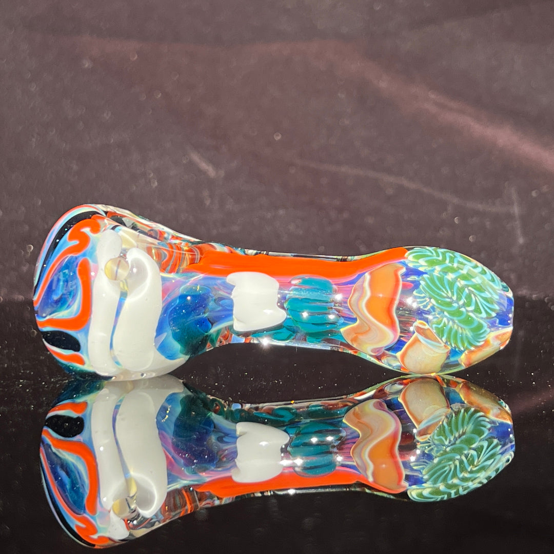 Color Inside Out Spoon Glass Pipe Tiny Mike   