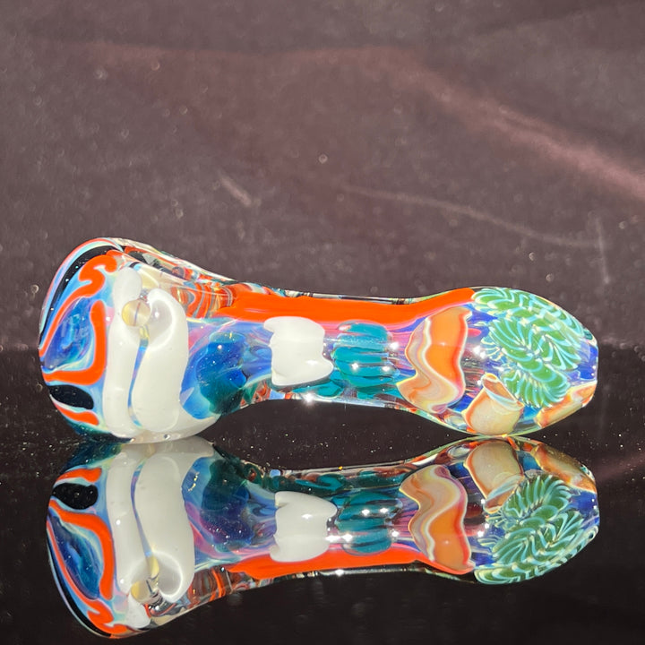 Color Inside Out Spoon Glass Pipe Tiny Mike   