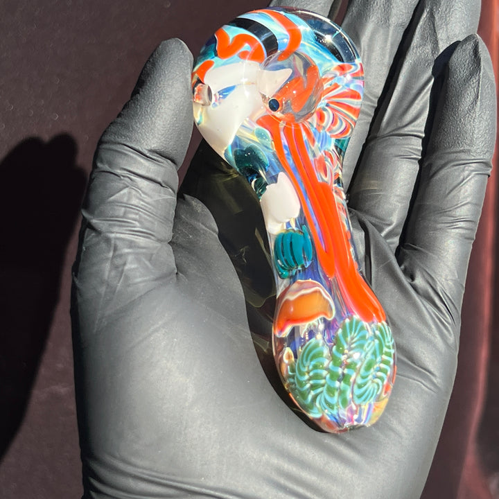 Color Inside Out Spoon Glass Pipe Tiny Mike   