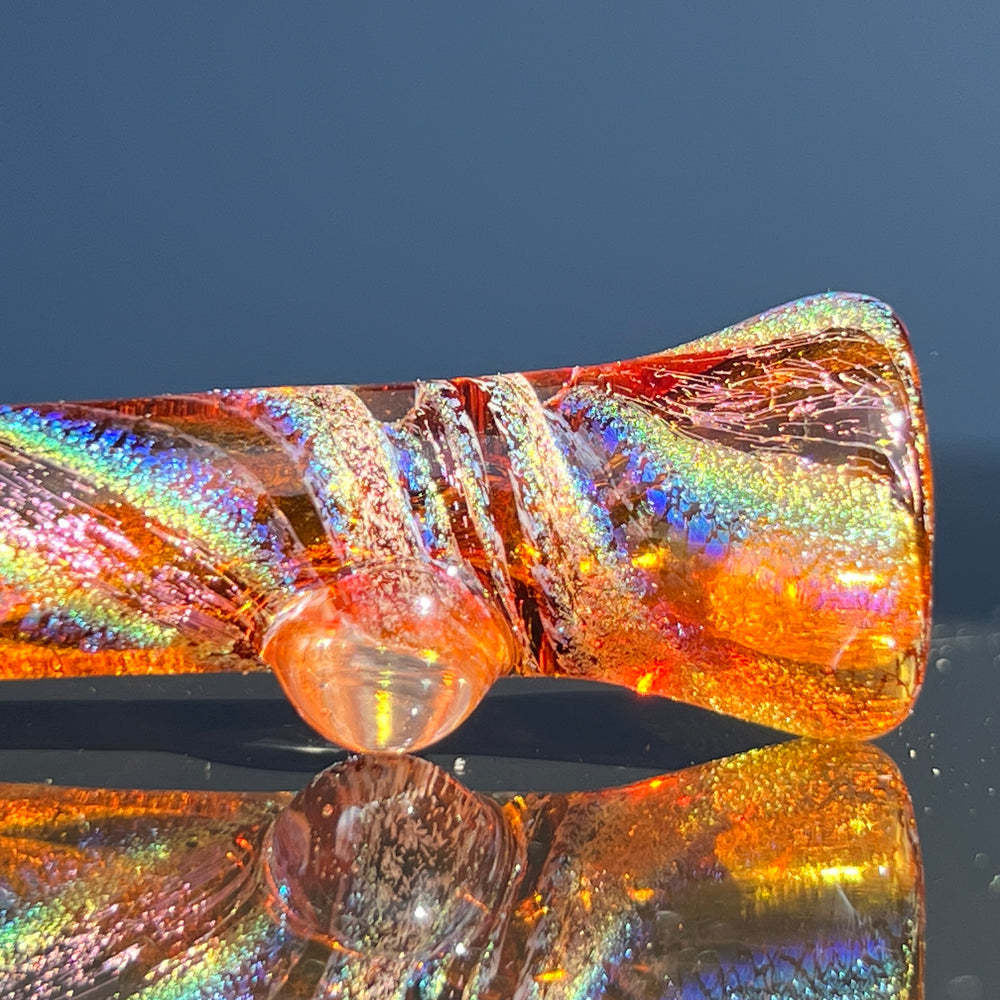 Root Beer Dichro Chillum Glass Pipe Jellyfish Glass