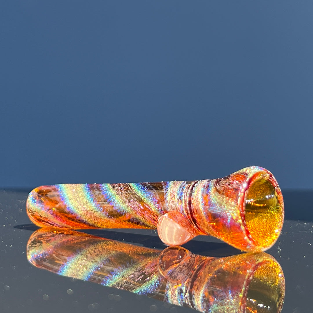 Root Beer Dichro Chillum Glass Pipe Jellyfish Glass