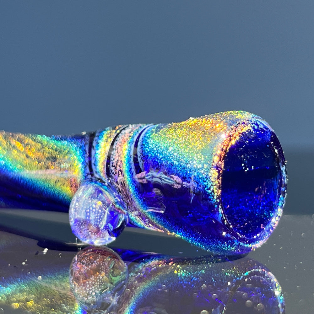 Lapis Lazuli Dichro Chillum Glass Pipe Jellyfish Glass