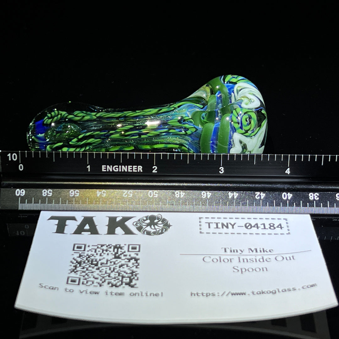 Color Inside Out Spoon Glass Pipe Tiny Mike   