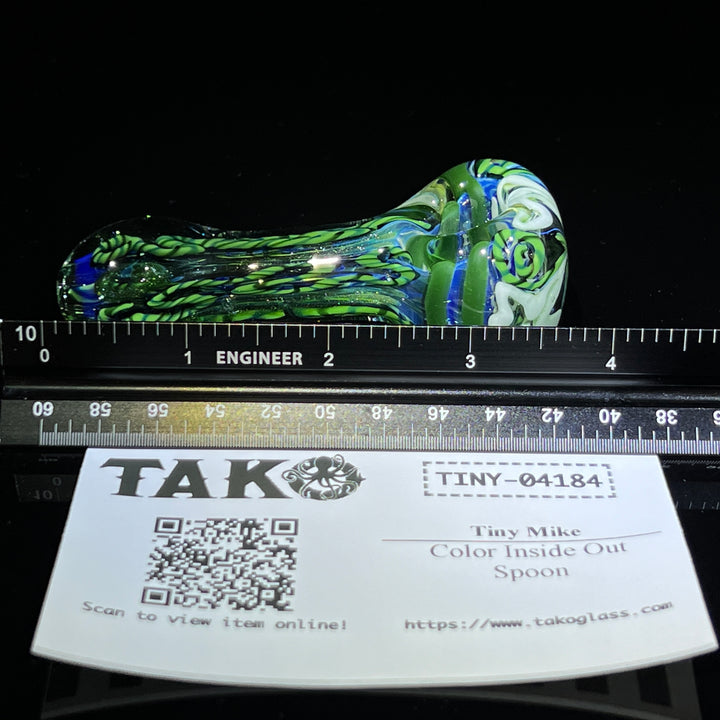 Color Inside Out Spoon Glass Pipe Tiny Mike   