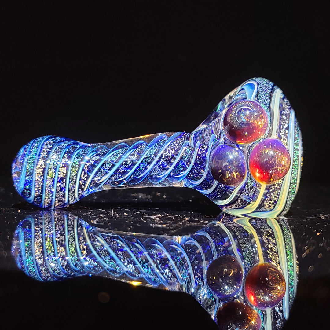 Dichro Spoon with Marbles Glass Pipe Jeff Cooper   