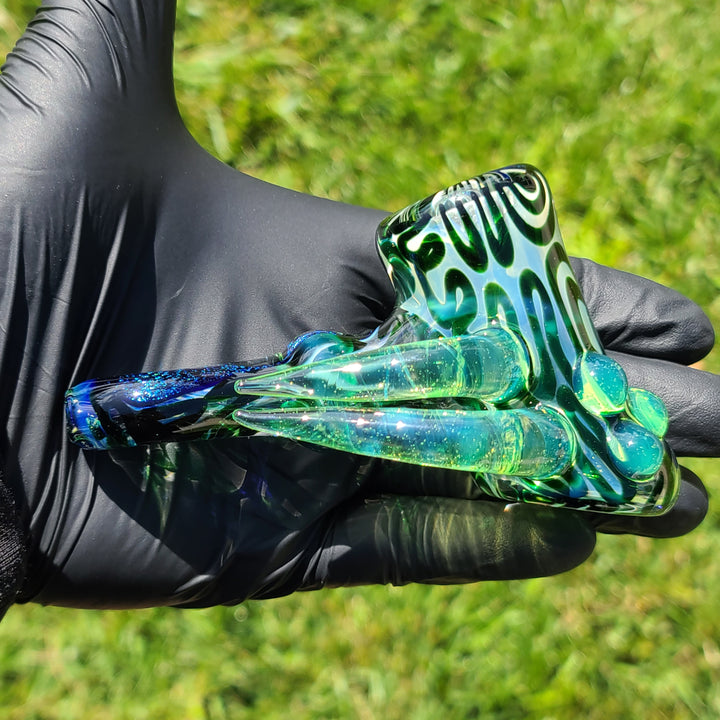 Horned Dichro Hammer Glass Pipe Jeff Cooper   