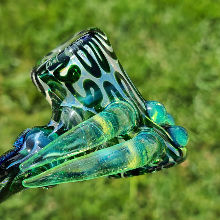 Horned Dichro Hammer Glass Pipe Jeff Cooper   