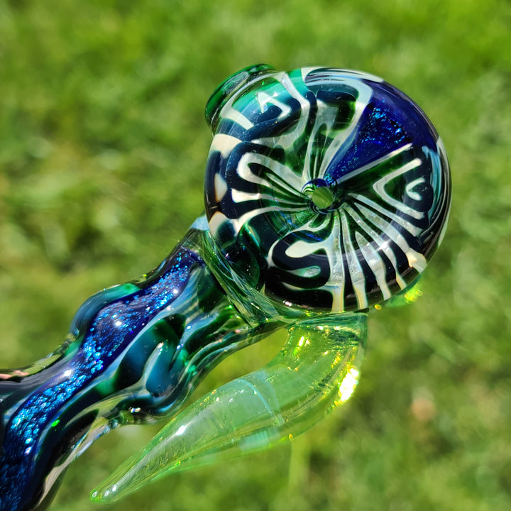 Horned Dichro Hammer Glass Pipe Jeff Cooper   