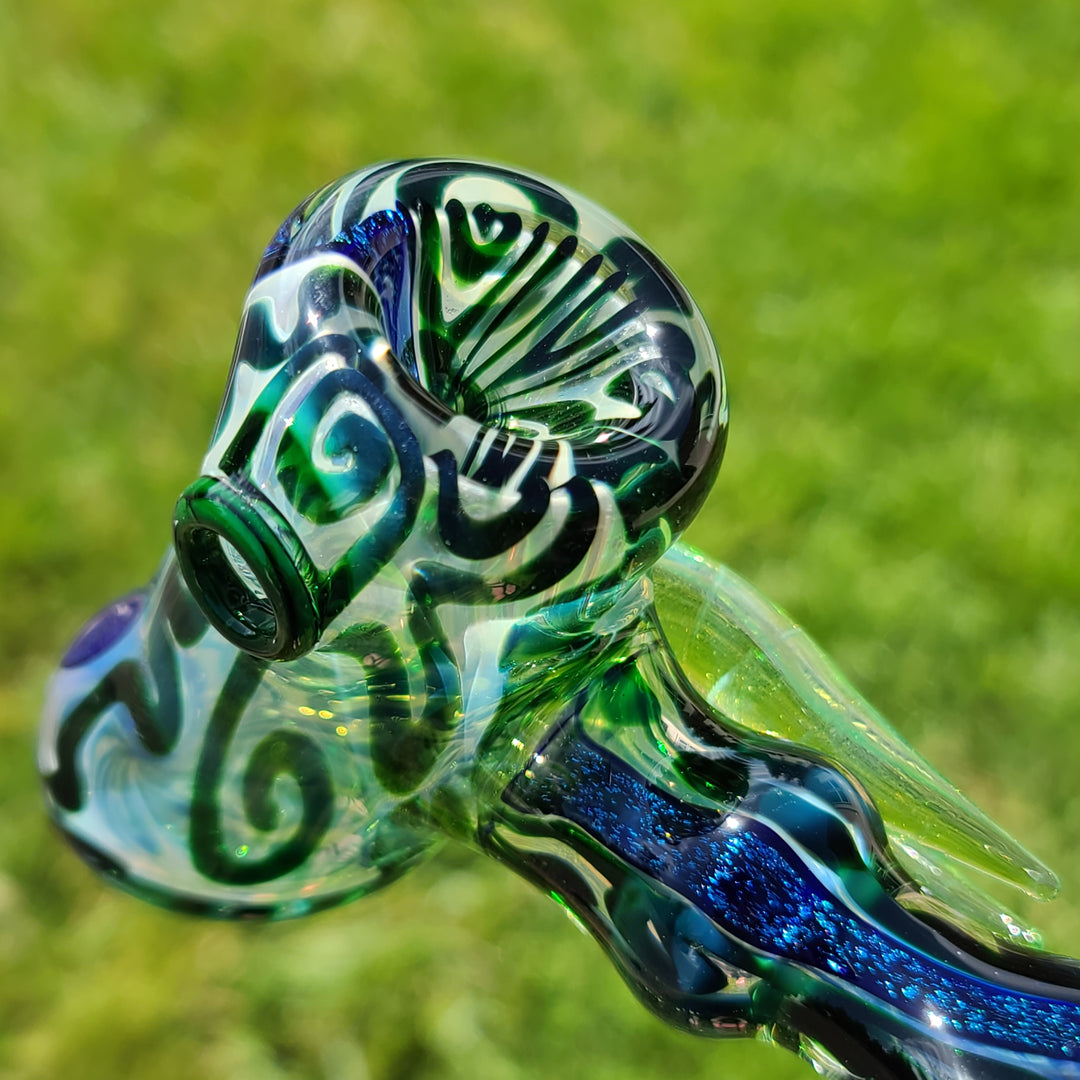 Horned Dichro Hammer Glass Pipe Jeff Cooper   