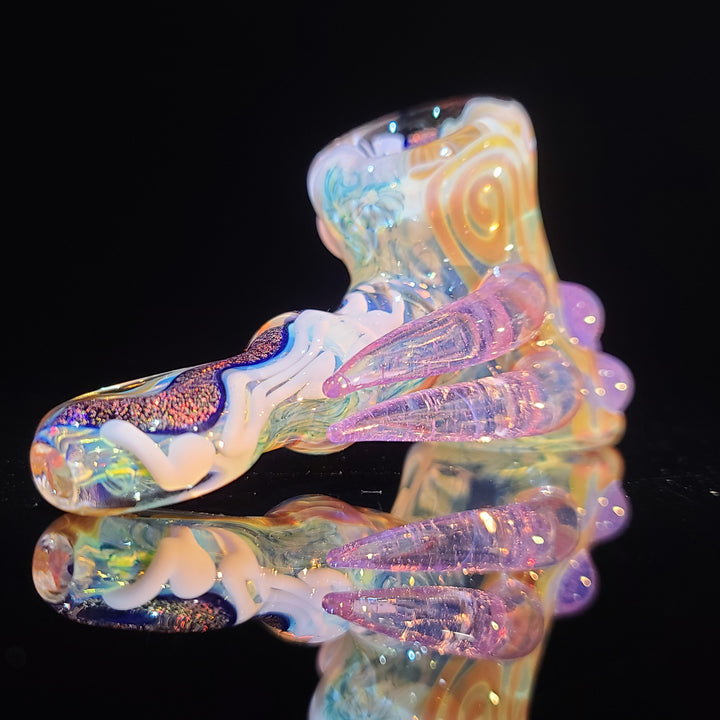 Horned Dichro Hammer Glass Pipe Jeff Cooper   