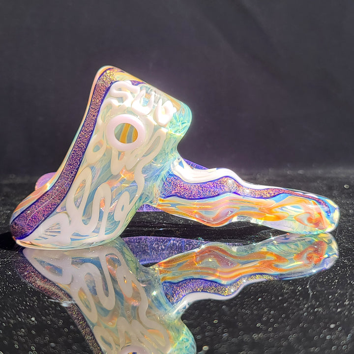 Horned Dichro Hammer Glass Pipe Jeff Cooper   