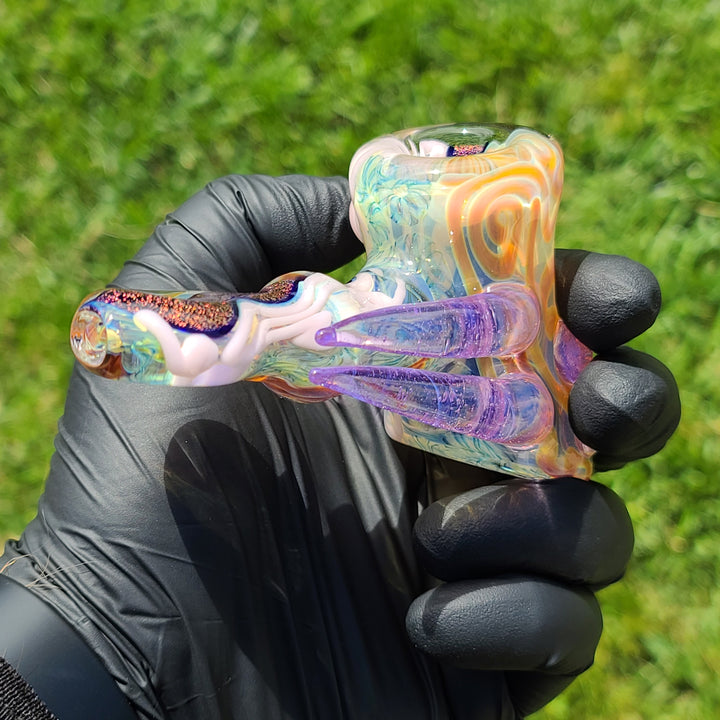 Horned Dichro Hammer Glass Pipe Jeff Cooper   