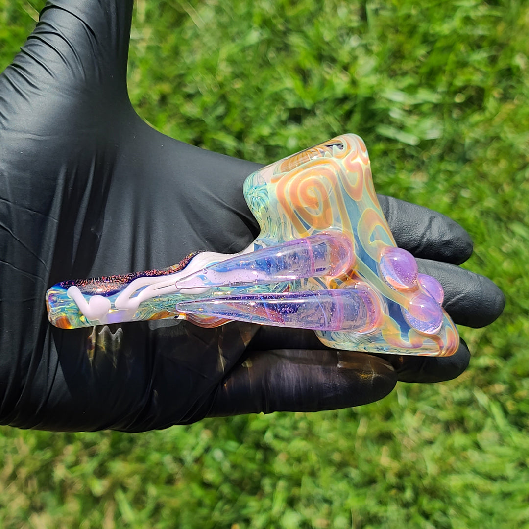 Horned Dichro Hammer Glass Pipe Jeff Cooper   