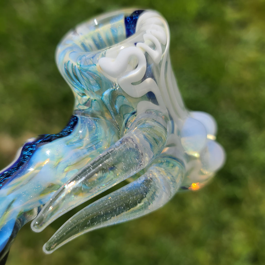 Horned Dichro Hammer Glass Pipe Jeff Cooper   