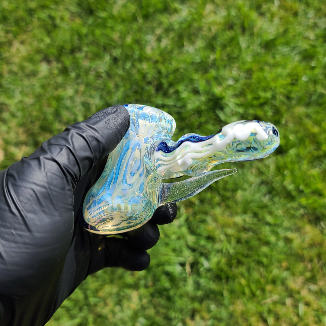 Horned Dichro Hammer Glass Pipe Jeff Cooper   