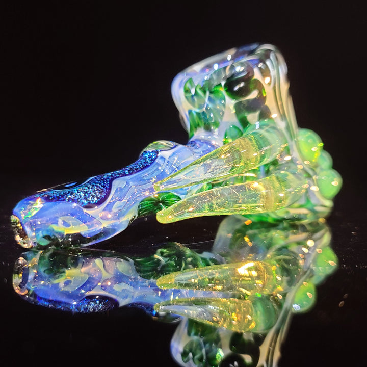 Horned Dichro Hammer Glass Pipe Jeff Cooper   