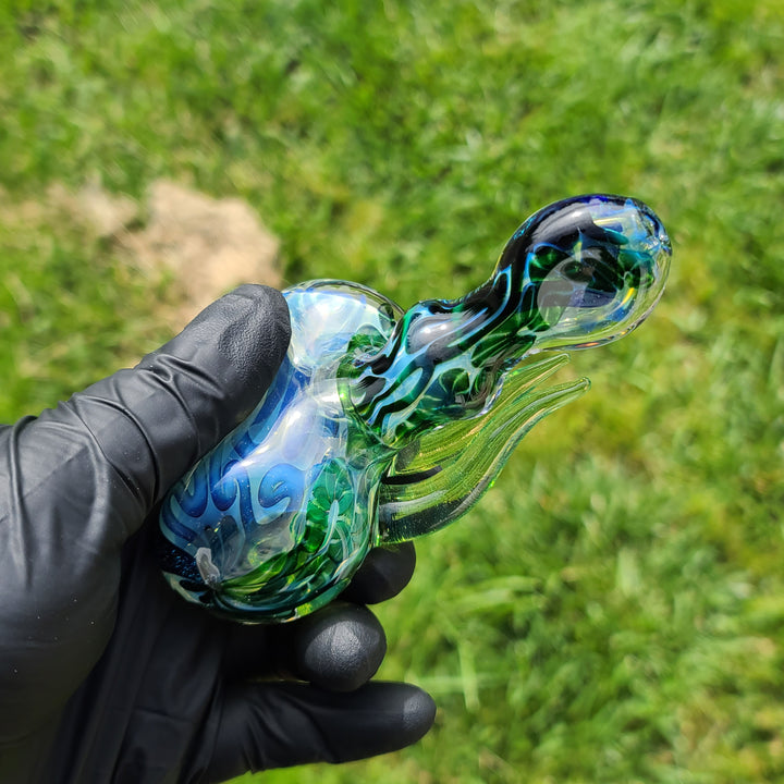 Horned Dichro Hammer Glass Pipe Jeff Cooper   