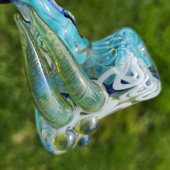 Horned Dichro Hammer Glass Pipe Jeff Cooper   