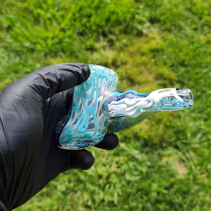 Horned Dichro Hammer Glass Pipe Jeff Cooper   