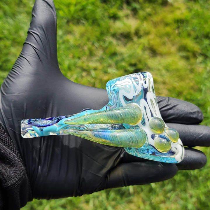 Horned Dichro Hammer Glass Pipe Jeff Cooper   