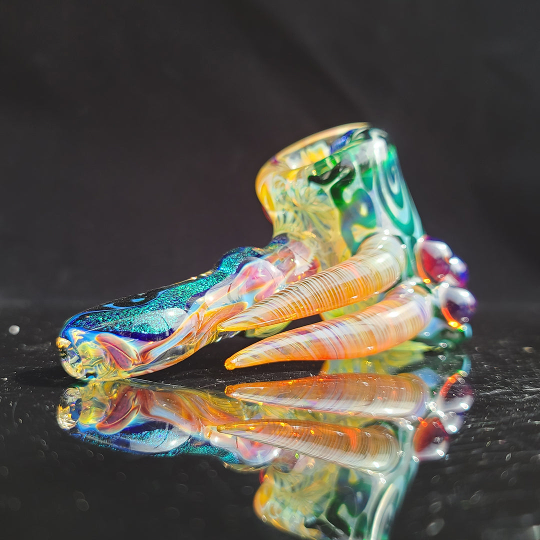 Horned Dichro Hammer Glass Pipe Jeff Cooper   