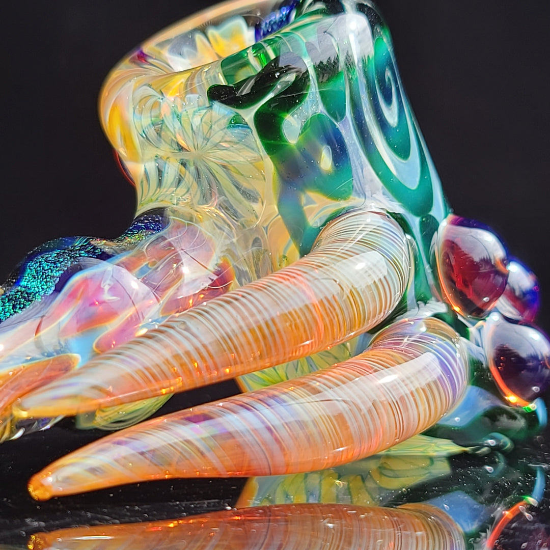 Horned Dichro Hammer Glass Pipe Jeff Cooper   