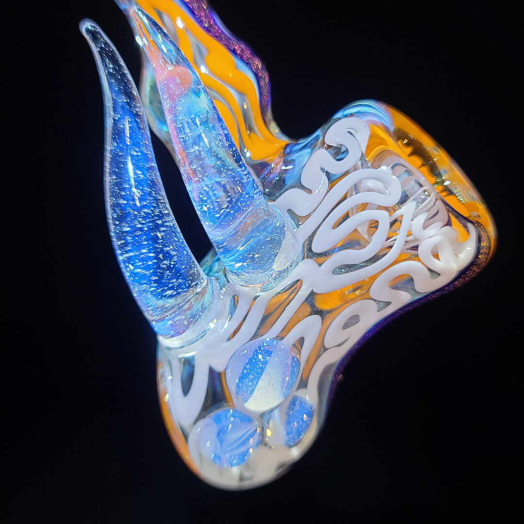 Horned Dichro Hammer Glass Pipe Jeff Cooper   