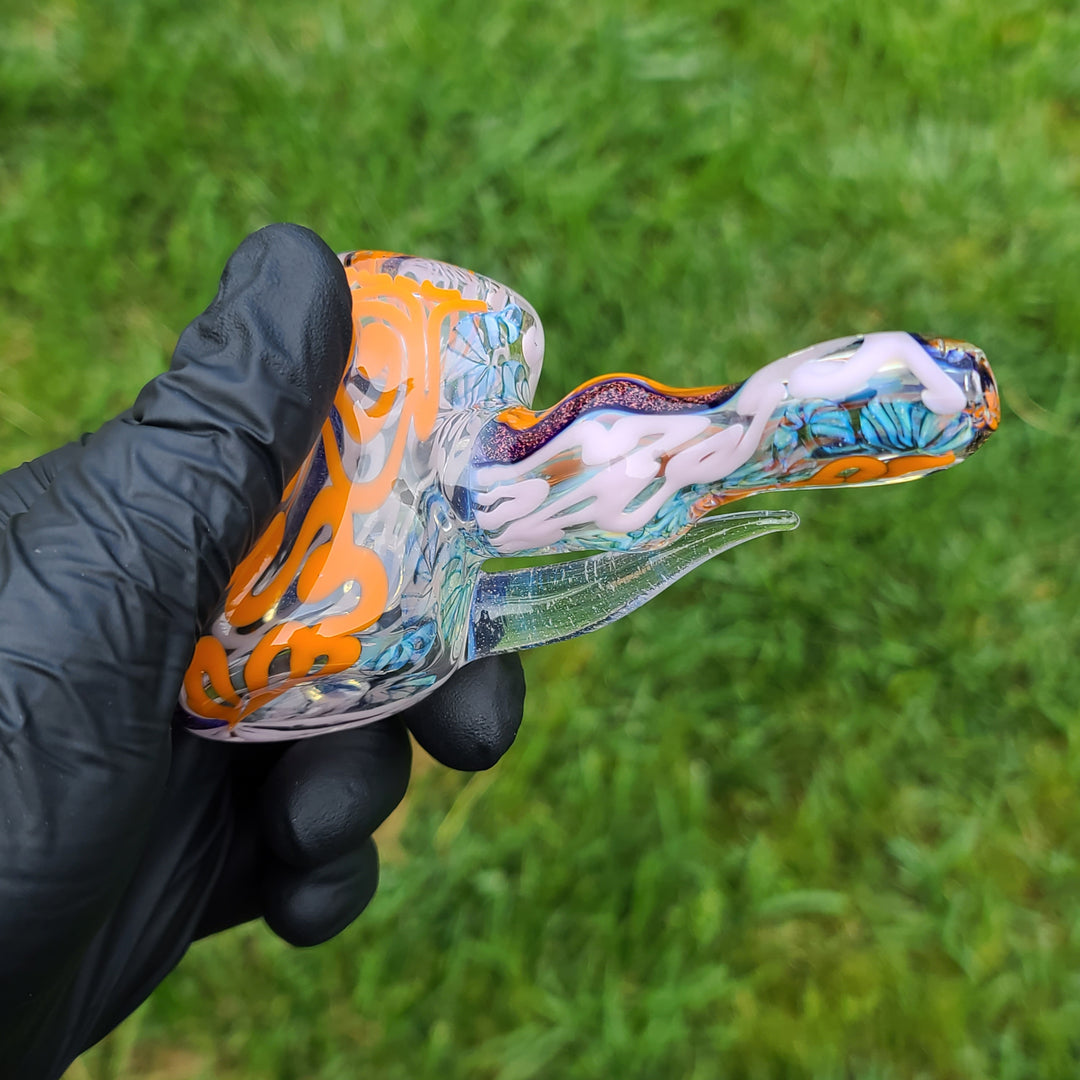 Horned Dichro Hammer Glass Pipe Jeff Cooper   