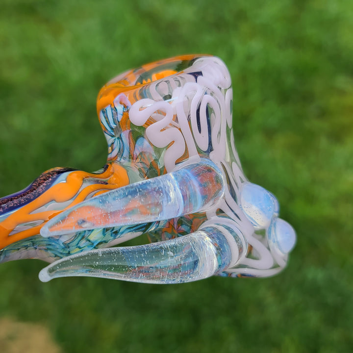 Horned Dichro Hammer Glass Pipe Jeff Cooper   