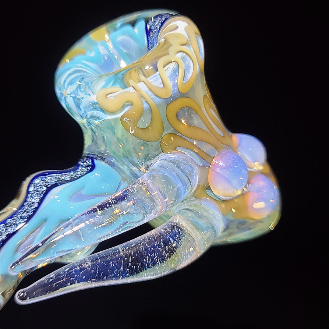 Horned Dichro Hammer Glass Pipe Jeff Cooper   