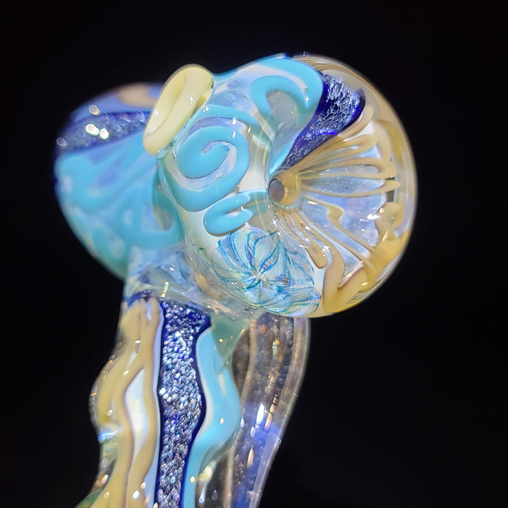 Horned Dichro Hammer Glass Pipe Jeff Cooper   