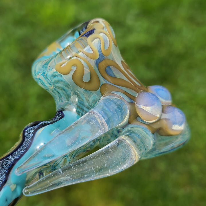 Horned Dichro Hammer Glass Pipe Jeff Cooper   