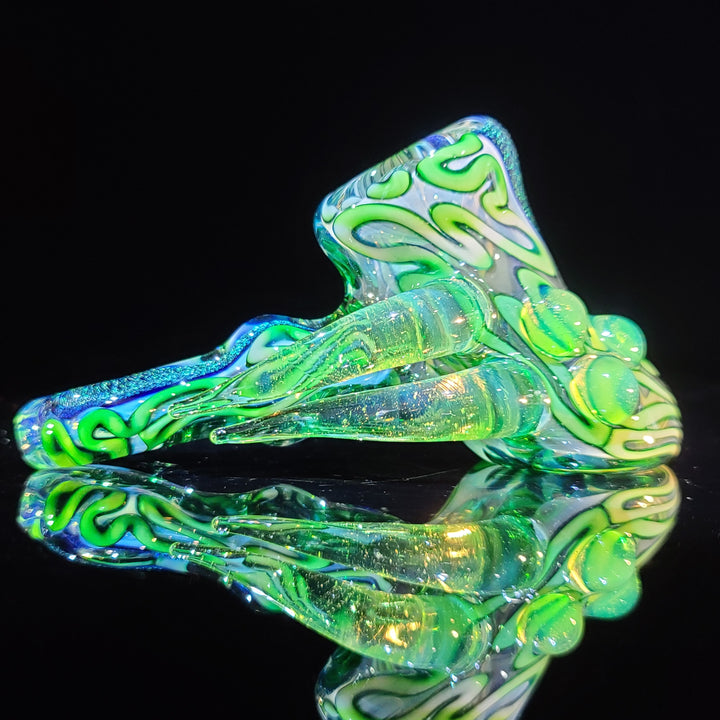 Horned Dichro Hammer Glass Pipe Jeff Cooper   