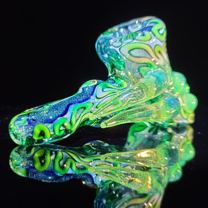 Horned Dichro Hammer Glass Pipe Jeff Cooper   