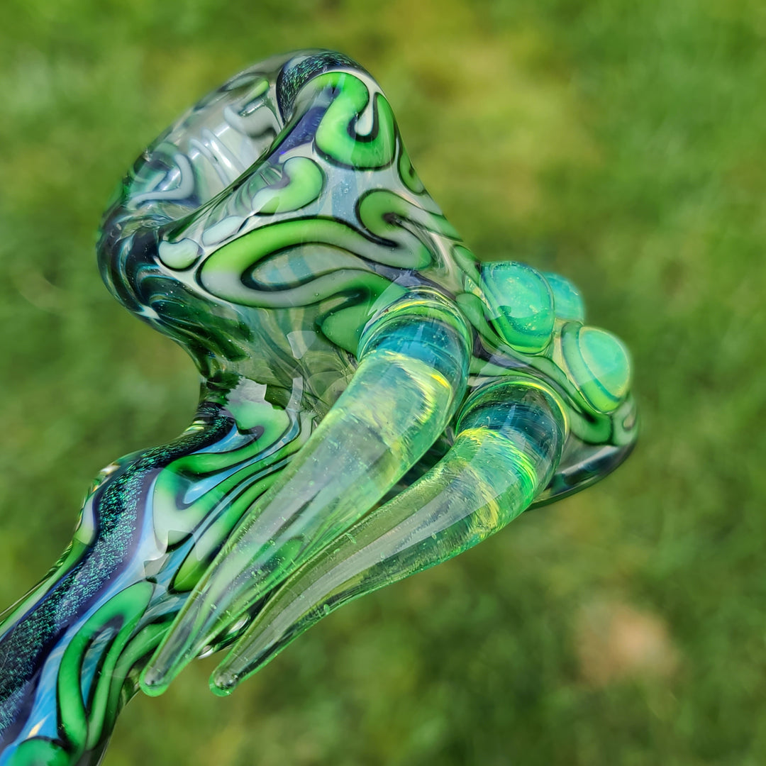 Horned Dichro Hammer Glass Pipe Jeff Cooper   