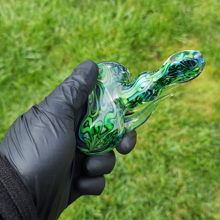 Horned Dichro Hammer Glass Pipe Jeff Cooper   