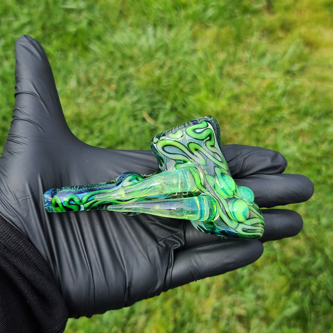 Horned Dichro Hammer Glass Pipe Jeff Cooper   