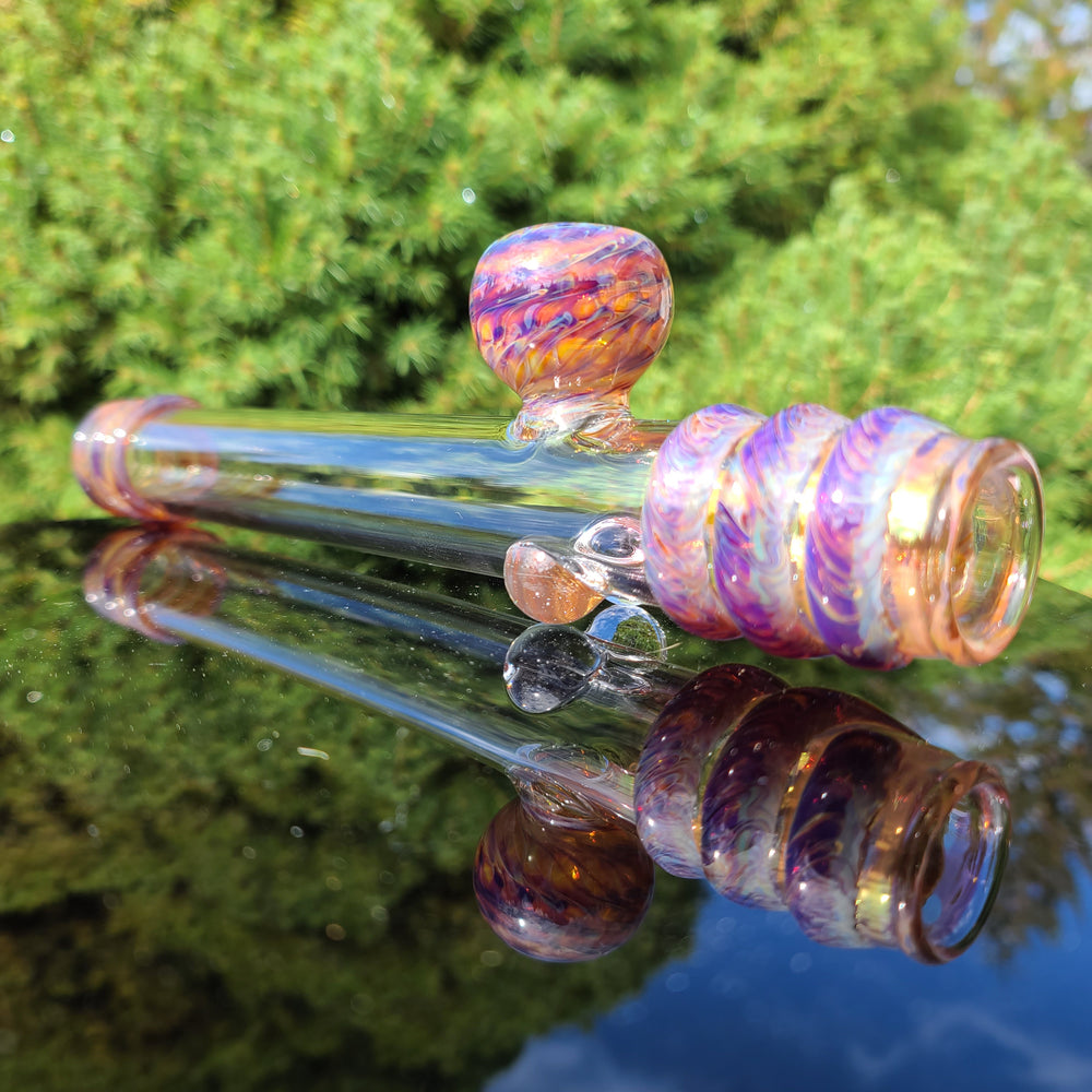 Snake Skin Steam Roller with Matching Bowl Glass Pipe Jedi Glassworks   