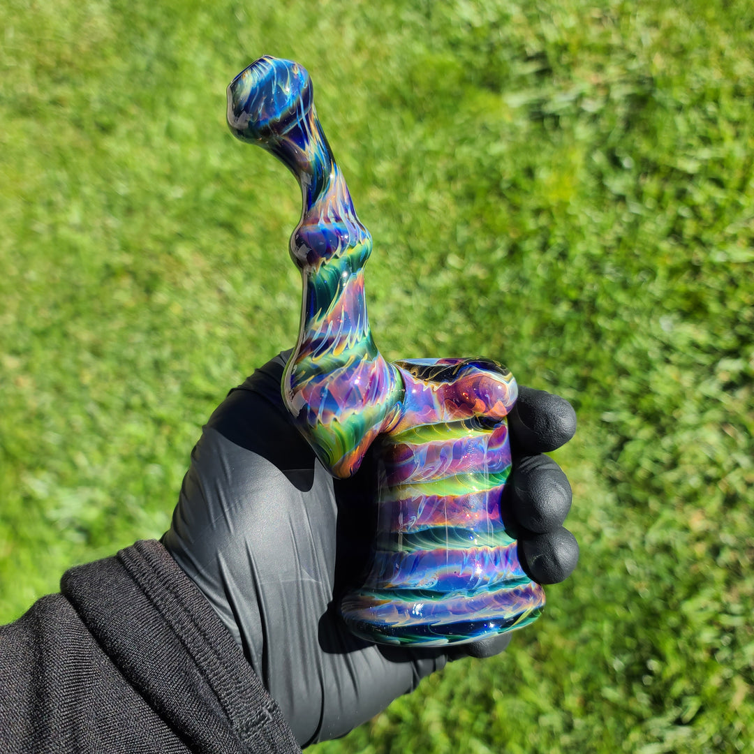 Cobalt Sherlock Bubbler Glass Pipe Jedi Glassworks   