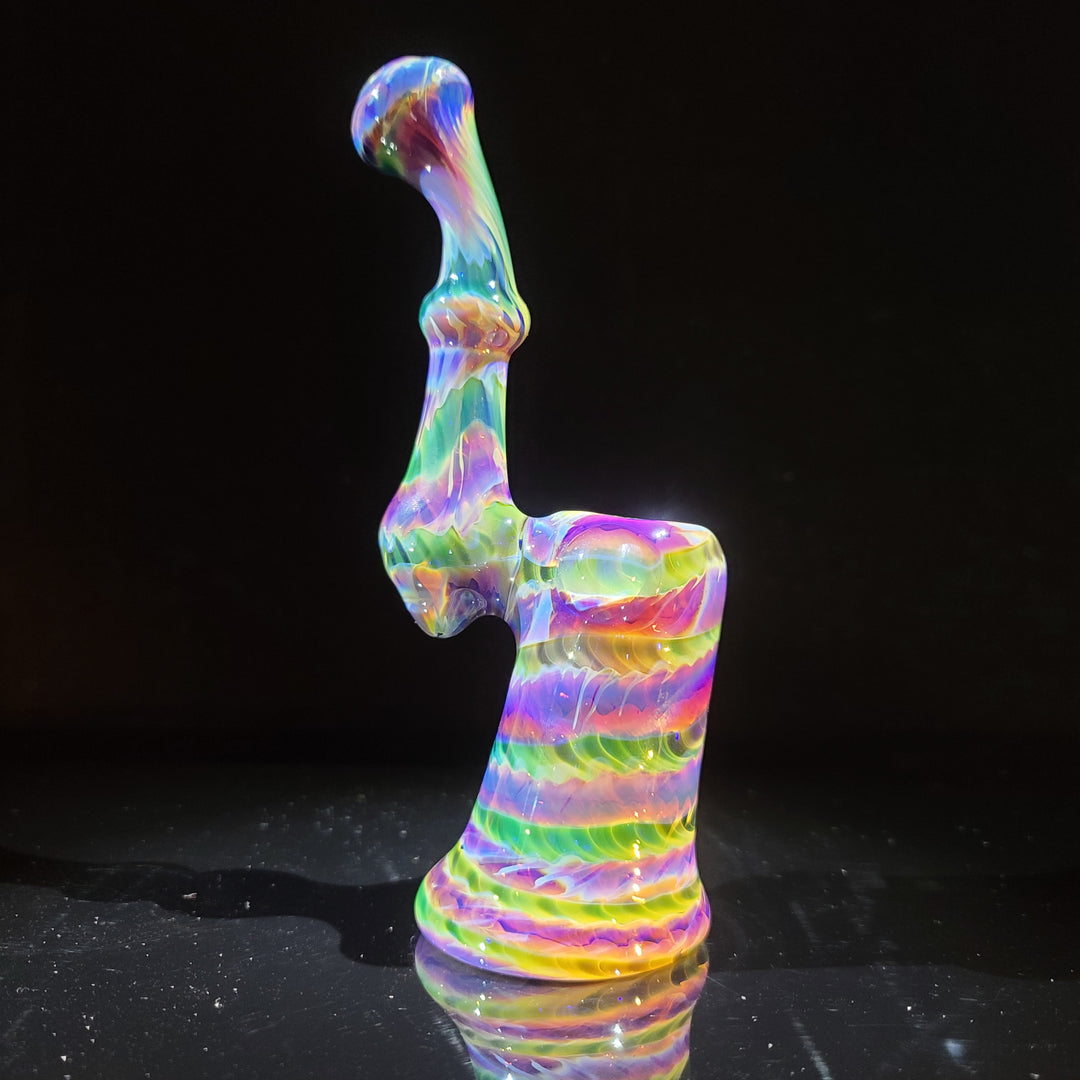 Purple Tye Dye Sherlock Bubbler Glass Pipe Jedi Glassworks   