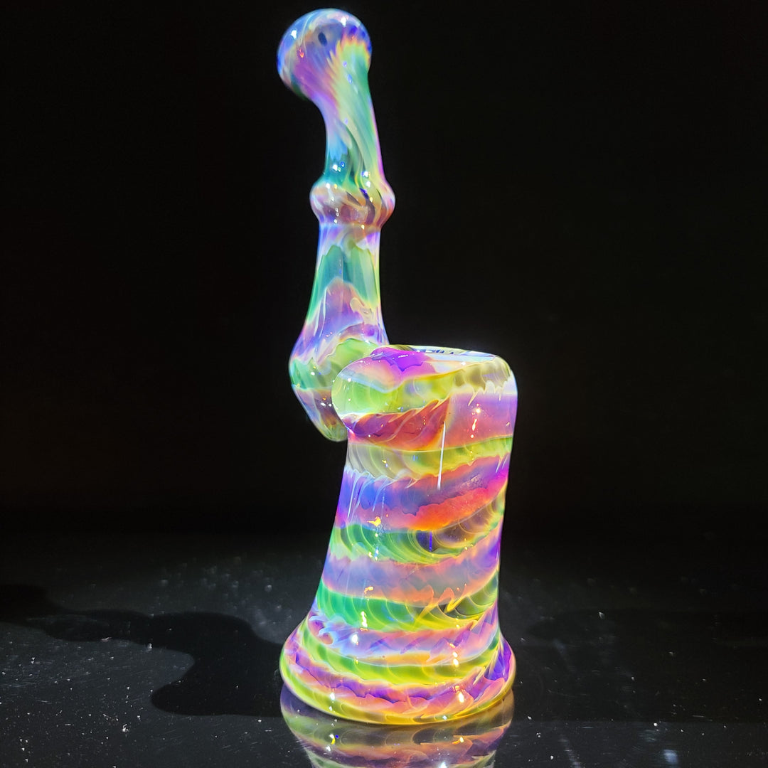 Purple Tye Dye Sherlock Bubbler Glass Pipe Jedi Glassworks   