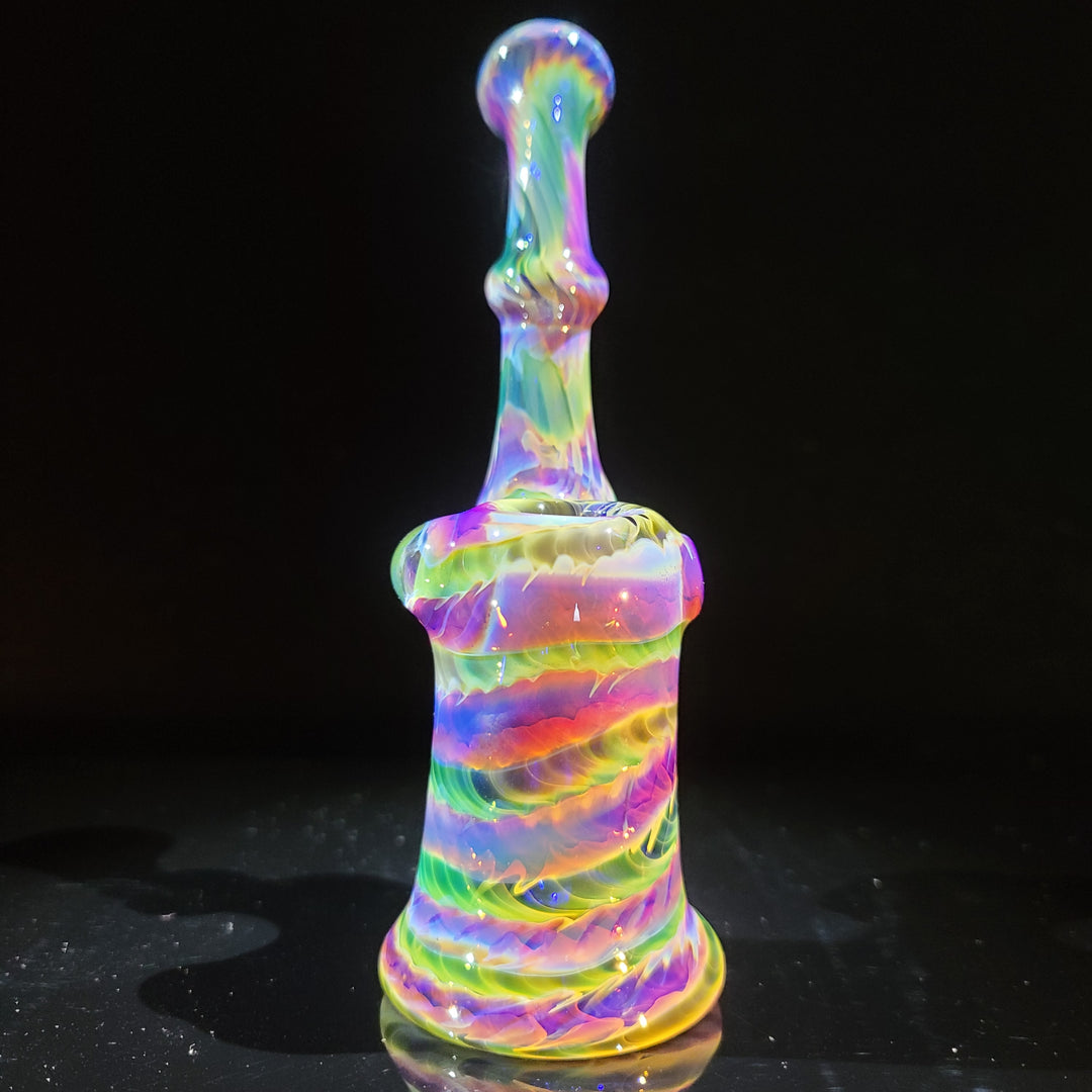 Purple Tye Dye Sherlock Bubbler Glass Pipe Jedi Glassworks   