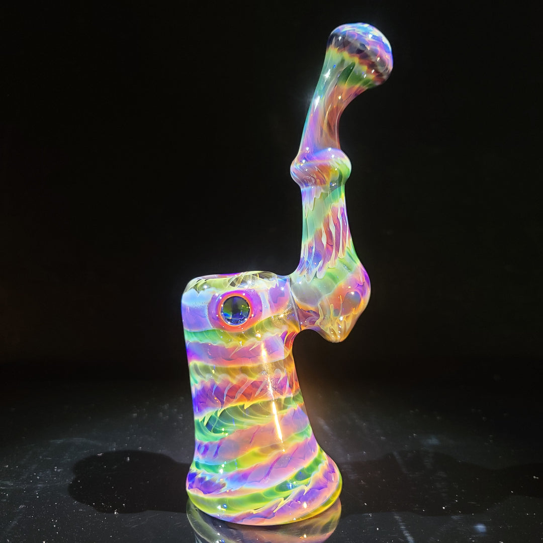 Purple Tye Dye Sherlock Bubbler Glass Pipe Jedi Glassworks   